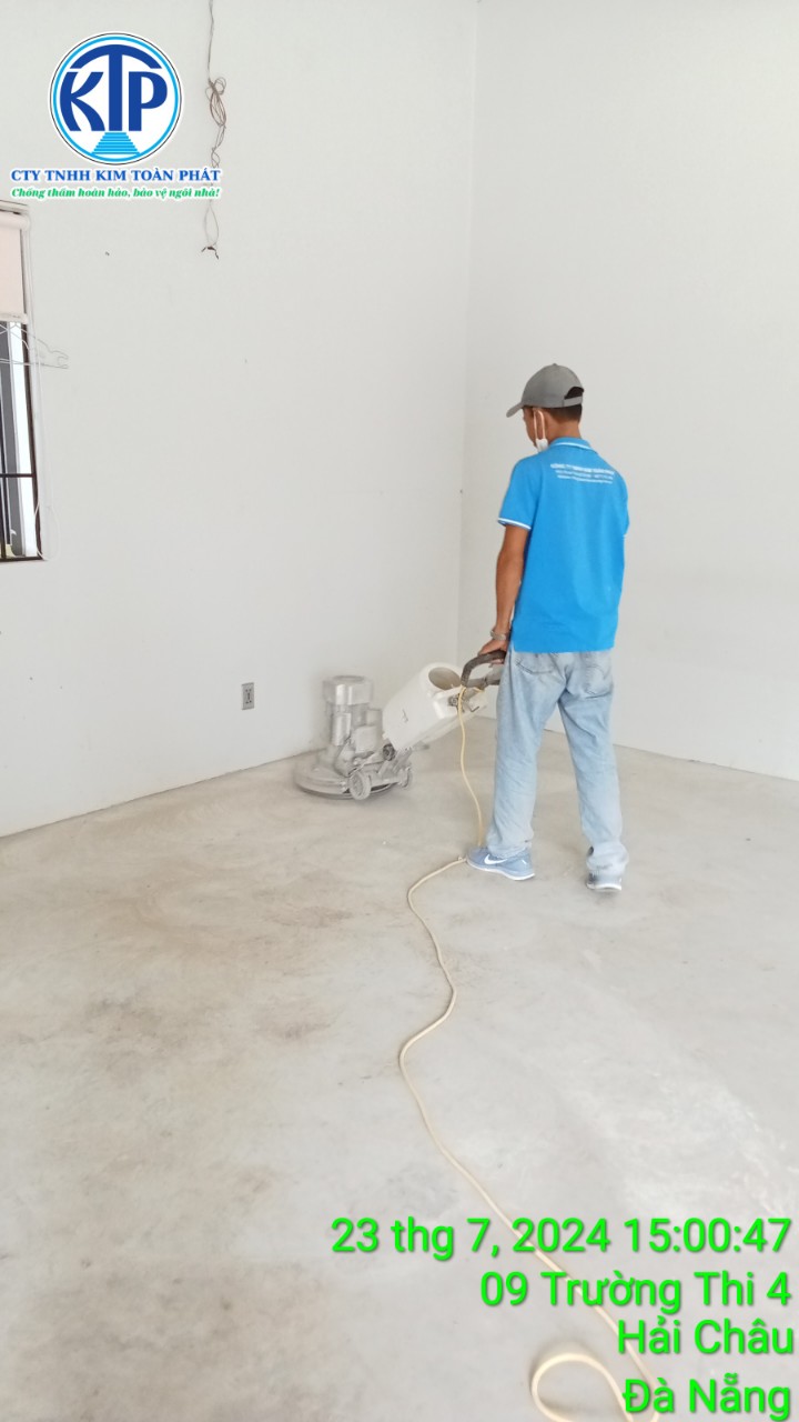 Sơn sàn Epoxy toà Building cực đẹp gần sân bay Đà Nẵng