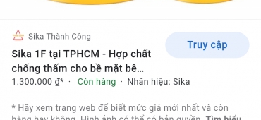 Sản phẩm chống thấm sika tại Đà Nẵng